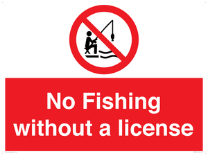 No Fishing without a license